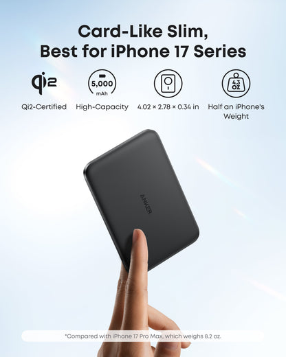 Anker Nano Power Bank (5K, MagGo, Slim)